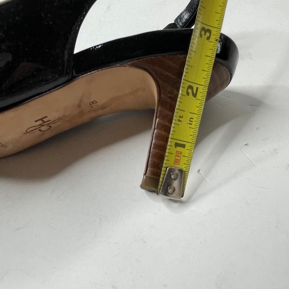 Cole Haan Air Talia Otbow Nike Air black patent women's size 7B peep toe shoe - Picture 10 of 10